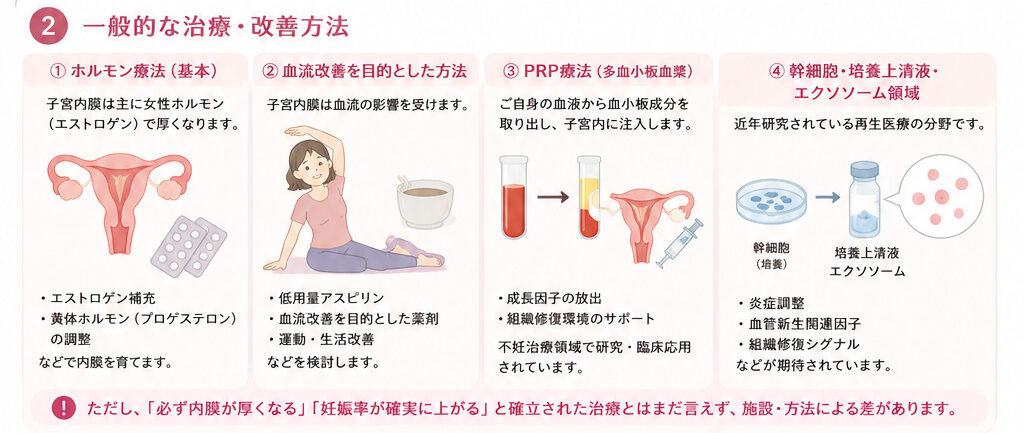 子宮内膜を厚くする・環境を改善する方法