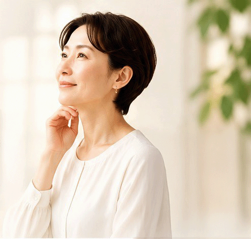 更年期外来について相談する女性